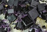 Phenomenal, Dark Purple Cubic Fluorite Crystal Plate - China #112058-2